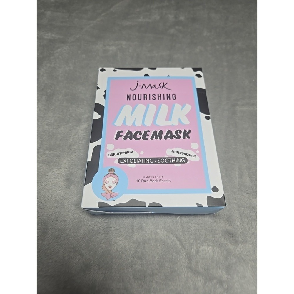 J Mask Nourishing Milk Facemask 10 Sheets Brightening Exfoliating Moisturizing